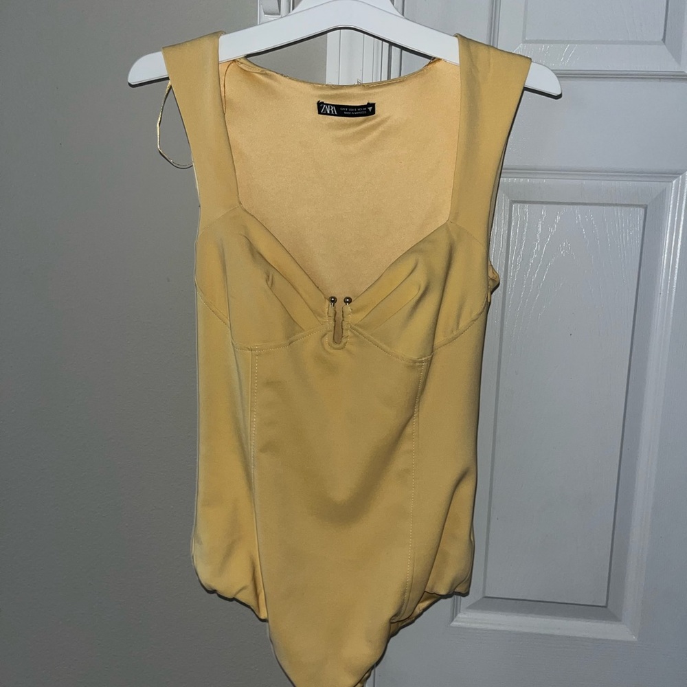 Zara Yellow Women's Top